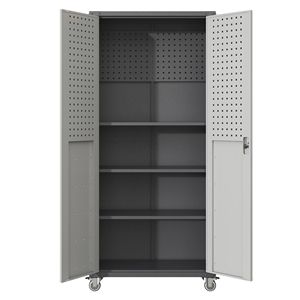 Armadio Metallico per Garage da 71 Pollici con Ruote per Organizzazione di Casa, Ufficio e Scuola, Contenitore per Attrezzi - Product Image 5