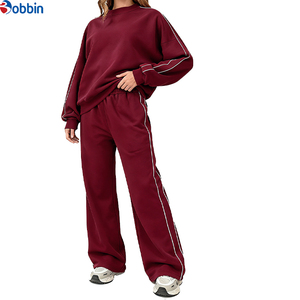 Conjunto Deportivo Personalizado con Logotipo, Conjunto de Chándal para Mujer, Ropa Deportiva de Manga Larga, Conjunto de 2 Piezas con Rayas para Gimnasio - Product Image 4