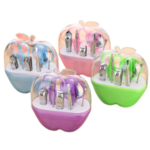 Ensemble d'outils de manucure professionnels en acier inoxydable plaqué or de haute qualité, 5 en 1, coupe-ongles, logo personnalisé, étui en cuir portable - Product Image 2
