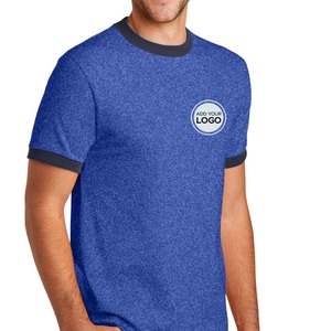 T-shirt Ringer 100% Coton Coupe Slim Décontracté Polyester/Coton Séchage Rapide - Product Image 6