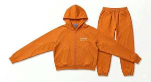 Custom Logo Heavyweight French Terry Tracksuit Men Oversized Hoodies Fleece Jogger Pants Set Streetwear 2 Piece Sweatshirt Set - Product Image 3