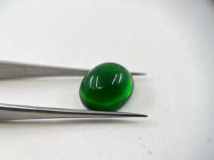 Lot de pierres précieuses synthétiques en émeraude cabochon, forme ovale, en verre, pour la fabrication de bijoux, 6x4mm, 8x6mm, 10x8mm, 12x10mm, 14x12mm - Product Image 2