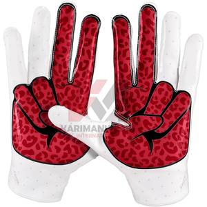 Gants de football américain en gros – Équipement d'entraînement avec grip – Production OEM pour clubs, détaillants et marques - Product Image 4