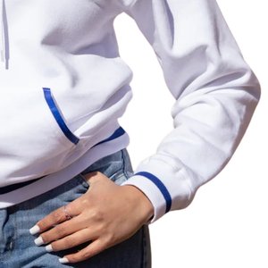 Sudadera con Capucha Blanca Estilo Universitario Unisex Zeta Phi Beta con Letras Griegas, Sudadera Informal de Estilo Urbano - Product Image 5