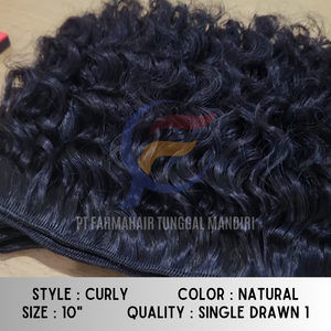 Paquets de cheveux vierges Remy naturels indonésiens alignés sur les cuticules et processus de boucles à la vapeur sans produits chimiques pas de cheveux emmêlés - Product Image 6