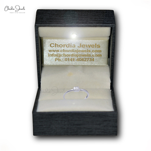 14K Solid White Gold Real Diamond Solitaire <b>Ring</b> 2.4MM Square Princess Cut <b>Ring</b> for <b>Dainty</b> Engagement <b>Ring</b> at Wholesale Price - Product Image 4