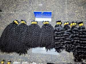 100% vierge vietnamien cheveux humains armure faisceaux non transformés cuticule aligné naturel birman bouclés couleur des cheveux Extensions humaines - Product Image 2