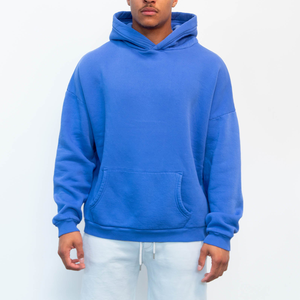 Sudadera con Capucha de Felpa Francesa de Algodón sin Cordones, Holgada, Personalizada, de 400 g/m², Tallas Grandes para Hombre, Alta Calidad - Product Image 1