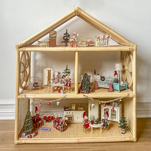 Casa de juegos para niños pequeños de alta calidad, casa de muñecas de ratán ecológica, mejor precio, casa de muñecas en miniatura - Product Image 2