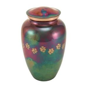 Urnes funéraires en laiton avec motifs imprimés exquis, style traditionnel, écologiques, faites à la main, vase de table pour souvenirs chers - Product Image 2