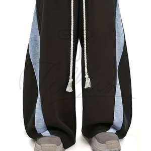 Pantalones Deportivos Holgados de Alta Calidad para Hombre, Talla Grande, Cintura Elástica con Cordón, Pierna Ancha, 100% Algodón Felpa - Product Image 5