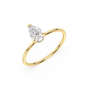 Bague de fiançailles REYES, nouvelle arrivée, argent sterling 925, coupe poire, 0,84 carat, moissanite VVS, pour femme, certifiée GRA, bijoux fins - Product Image 1