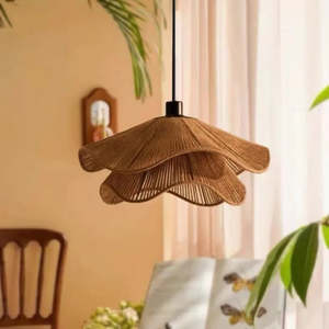Wholesale Handwoven Hemp <b>Rope</b> Pendant <b>Light</b>, Coastal Straw Hat Design Ceiling Lamp for Dining Room, Living Room OEM ODM - Product Image 2