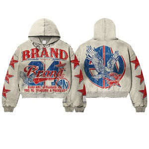 Sudadera con Capucha Personalizada para Hombre con Forro Polar Grueso, Color Sólido, Corte Holgado, Mezcla de Algodón y Poliéster, Perfecta para Ropa Urbana - Product Image 3