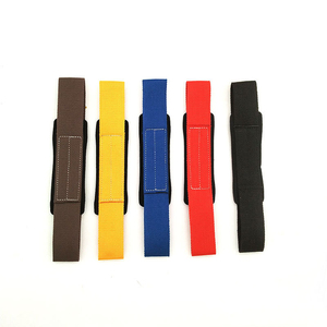 Horizontal <b>Bar</b> Loopback Assist Belt Red Nylon Adjustable Non-Slip Hook Loop Closure Unisex Strength Training Support - Product Image 4