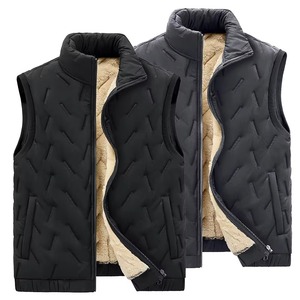 Chalecos de Invierno Personalizados para Hombre, con Cuello Alto, Acolchados, de Algodón Grueso, Cálidos, Deportivos, Lisos - Product Image 2