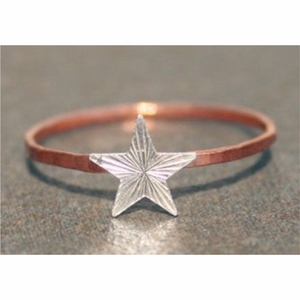 Anillo de Cobre Grabado de Estilo Étnico Vintage, Anillo Ajustable con Patrón Geométrico Bohemio, Joyería Artesanal para Mujer - Product Image 4