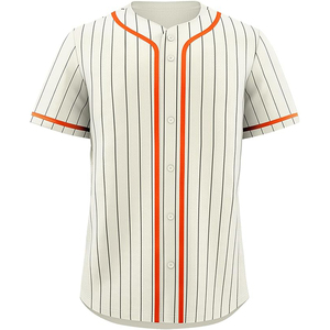 Maillot de baseball unisexe à empiècement sous les aisselles, panneau ventilé, maille respirante personnalisée, fermeture boutonnée, manches courtes - Product Image 1