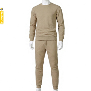 Conjunto de Chándal de 2 Piezas para Hombre, Estilo Informal, Talla Grande, con Capucha, Lavado Ácido, Térmico, para Otoño, 100% Algodón Canvas - Product Image 1