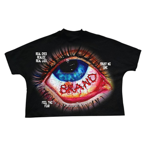 Camiseta Gráfica Oversize con Estampado Digital Personalizado, 275 g/m², Algodón, Corte Desgastado, Bajo sin Rematar, Manga Larga, Estilo Cropped para Hombre - Product Image 6