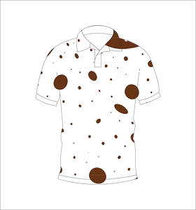 Custom Men’s <b>White</b> & Brown Polka Dot <b>Polo</b> Shirt– Breathable Short Sleeve Casual Golf T-Shirt with All Over Print, Summer Fashion - Product Image 4