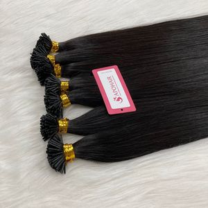 100% Extensions de cheveux humains Remy de haute qualité Meilleur prix pour toutes les textures Style de vague droite soyeuse noire naturelle - Product Image 2
