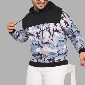 Sudadera con Capucha para Hombre, Estampado de Camuflaje, Corte Regular, Tejido de Poliéster, Estilo Casual para Otoño - Product Image 1