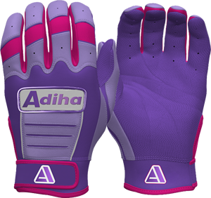 Gants de frappe de baseball durables, légers, doux au toucher, en cuir de qualité supérieure, antidérapants, avec fermeture auto-agrippante, couleur violette - Product Image 3