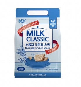 Collation traditionnelle coréenne sans gluten, croustilles de riz cuites au four, saveur lait Nurungji, 522g - Product Image 1