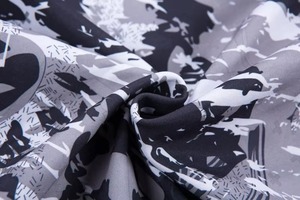 <b>Men</b> Camouflage Waterproof <b>Windbreaker</b> <b>Black</b> White Grey Abstract Print Hooded Outdoor Jacket Full Zip Hiking Jacket Winterwear - Product Image 6