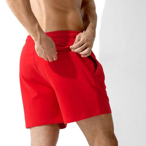 Shorts en coton tricoté pour homme, couleur unie, taille élastique, décontractés, respirants, séchage rapide, disponibles en promotion à prix très raisonnable - Product Image 6