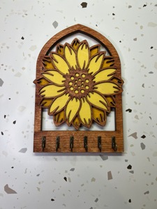 Elegant Sunflower Theme Wall Key <b>Hook</b> Perfect For Bedroom Personal Key And Items <b>Kitchen</b> Wall For Aprons Light Tools Or Key - Product Image 6