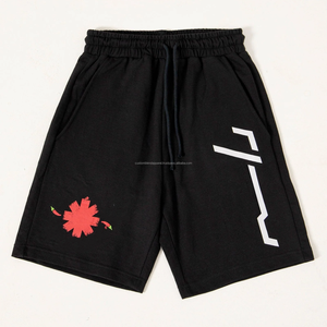 Tendance été décontracté en plein air Streetwear personnalisé 100% coton Baggy Shorts plaine teint respirant écologique vêtements pour hommes - Product Image 1