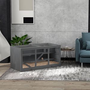 Gabbia per Criceti a 3 Piani Grigia con Tetto a Cerniera e Vassoio Impermeabile, Design Salvaspazio per Piccoli Animali - Product Image 2
