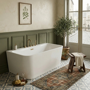 Freestanding Tub FW-7728-59 - Morden Acrylic Freestanding Bathtub for <b>Bathroom</b> - Product Image 1