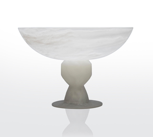Cuenco de Resina Ecológico con Base, Hecho a Mano, Textura de Mármol, Cuenco Redondo para Servir, con Remolinos Coloridos, Soporte para Pastel para Fiestas y Decoración del Hogar - Product Image 1