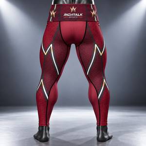 Men's Basketball Fitness Training Tight-Fitting Leggings High-<b>Elasticity</b> Breathable Quick-Drying Five-Point Full-Length Solid - Product Image 2