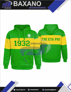 เสื้อฮู้ดผ้าฝ้ายผสมโพลีเอสเตอร์พิมพ์ลายโลโก้ Chi Eta Phi คุณภาพสูง ทรงโอเวอร์ไซส์ สไตล์กรีก สำหรับสมาคมนักศึกษาหญิง CEPhi - Product Image 4