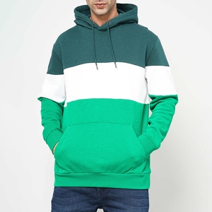 Sweat-shirt décontracté pour homme à blocs de couleur, coupe classique, en coton French Terry, avec poche, pour l'automne - Product Image 1