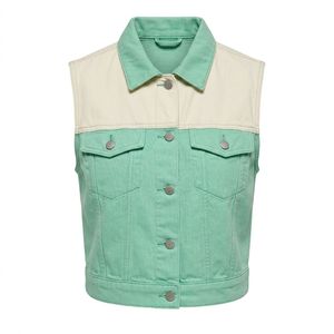 Chaleco vaquero personalizado para mujer con cierre de cremallera, denim elástico, producción al por mayor para boutiques estadounidenses - Product Image 6