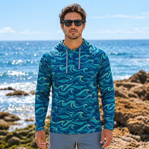 Hoodie de pêche pour homme UPF 50, vêtements de sport, articles de pêche - Product Image 3