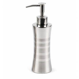 Distributeur de savon doré en acier inoxydable, pompe à désinfectant liquide pour les mains, flacon moderne texturé carré, distributeur de lotion pour salle de bain d'hôtel - Product Image 2