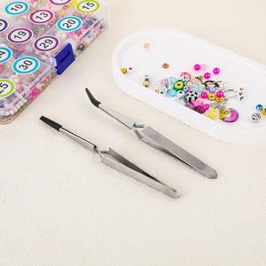 UBI Juego de 2 Pinzas de Bloqueo Cruzado Inverso de Acero Inoxidable con Puntas de Goma PVC, Curvas y Rectas Dentadas, Duraderas para Pestañas - Product Image 4