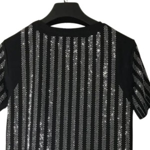 Casual Wear Men Rhinestone T Shirt Anti Wrinkle Hot Selling Premium Quality Cheap Price Men Rhinestone T Shirt with Custom Logo - Product Image 3