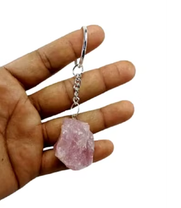 High quality Crystal Keychain Rose Quartz Rough <b>Key</b> Chine Natural Stone <b>Key</b> <b>Holder</b> Gifts for Women <b>Key</b> <b>Chain</b> wholesale - Product Image 5