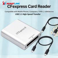 Lecteur de carte CFexpress Type B USB3.2 Gen2 10 Gbps Adaptateur de stockage de mémoire de carte CF Thunderbolt 3 Type C pour PC Ordinateur portable Téléphone