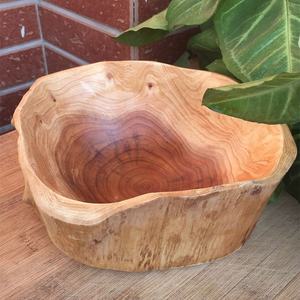 Nouvel ensemble de bols en bois avec pinces de service, grands bols pour fruits, céréales et pâtes, en bois de manguier bleu, diamètre et hauteur variés, exportation mondiale Falak - Product Image 3