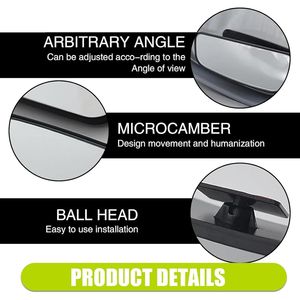 2 Pezzi Specchietti Retrovisori Auto in Vetro Convesso HD Rettangolari, Regolabili, Compatibili con Sistema Anti-Punto Cieco - Product Image 5