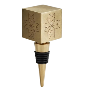 Bouchon de bouteille de vin durable, sur mesure, décoration de mariage, bouchon de vin doré, forme unique - Product Image 3