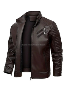 แจ็กเก็ตหนังแฟชั่นสำหรับผู้ชายแจ็กเก็ตหนังแฟชั่นแบบปรับแต่งได้สไตล์ใหม่ - Product Image 4